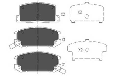 Bromsbeläggsats, Bakaxel, toyota mr2 i, mr2 ii, mr2 iii, 0446617020, 0446617030, 0446617040, 0446617050, 0446617051, 0446617070