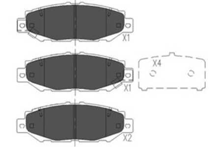 Bromsbeläggsats, Bakaxel, lexus gs, toyota chaser, cresta sedan v, granvia, mark ii sedan viii, supra, 04466030030, 0446624010,