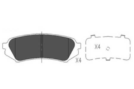 Bromsbeläggsats, Bakaxel, lexus lx, toyota land cruiser 100, 0446660030, 0446660070, 0446660100, 0446660110, 04466YZZC4