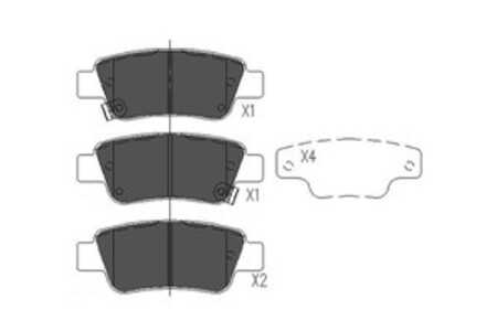 Bromsbeläggsats, Bakaxel, honda cr-v iii, cr-v iv, 43022SWWG00, 43022SWWG01, 43022SWWG02, 43022SWWG03, 43022T1GG00