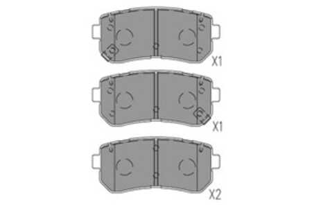 Bromsbeläggsats, Bakaxel, hyundai ix20, kia picanto, soul i, soul ii, 583021KA30, 583021YA30, 583021YA50, 58302B2A50, S583021YA