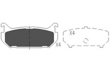 Bromsbeläggsats, Bakaxel, ford usa probe ii, mazda 626 iv, 626 hatchback iv, 626 hatchback v, 626 station wagon iii, mx-6, xedo