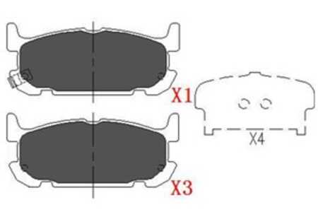 Bromsbeläggsats, Bakaxel, mazda mx-5 ii, N0Y72648ZA, N0Y72648ZB, N0Y72648ZC, N0Y92643ZA, N0Y92643ZB, N0Y92643ZC, NCY32643Z, NCY