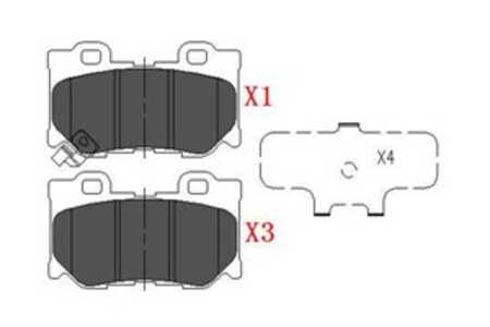 Bromsbeläggsats, Bakaxel, infiniti,nissan, AY060NS049, D40601EA01, D40604GH0A, D4060JL00A, D4060JL00E, D4060JL00J, D4060JL00K