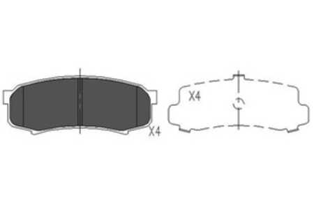 Bromsbeläggsats, Bakaxel, lexus,mitsubishi,toyota, 0446660010, 0446660020, 0446660040, 0446660050, 0446660060, 0446660080, 0446