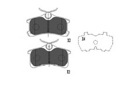 Bromsbeläggsats, Bakaxel, toyota avensis, avensis kombi, avensis liftback, corolla, corolla compact, corolla liftback, 04466020