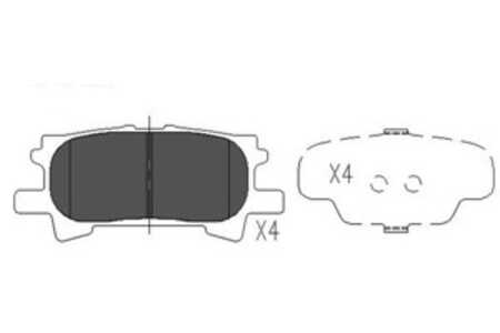 Bromsbeläggsats, Bakaxel, lexus rx, toyota highlander / kluger, 0446648030, 0446648040, 0446648060, 0446648090