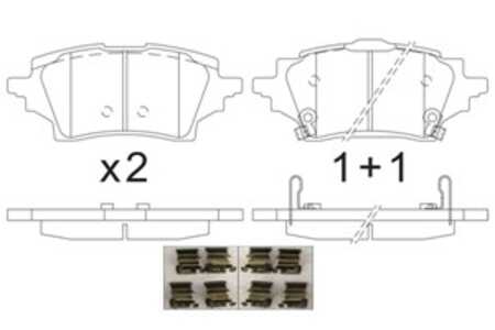 Bromsbeläggsats, Bakaxel, toyota c-hr, corolla halvkombi, corolla kombi, corolla sedan, 0446602400, 04466F4010