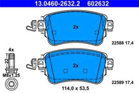 Bromsbeläggsats, Bakaxel, citroën,opel,peugeot,toyota, 16 179 368 80, SU001-A6136