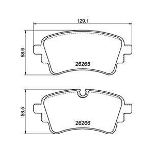 Bromsbeläggsats, Bakaxel, audi,vw, 4N0698451D, 80A698451G, 80A698451H, 8W0698451AE, 8W0698451AF, 8W0698451AG, 8W0698451AH, 8W06