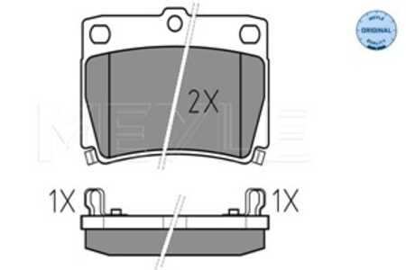 Bromsbeläggsats, Bakaxel, ford,mitsubishi, 1 022 077, 1 097 768, 4605A783, 6 668 587, 6 687 176, 7 204 067, 93BB-2K021-BC, 93BX