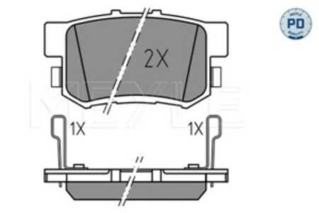 Bromsbeläggsats, Bakaxel, honda cr-v ii, fr-v, stream, 43022-S3N-000, 43022-S3N-E50, 43022-S7S-010, 43022-S9A-E51, 43022-S9A-E52