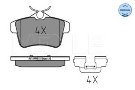 Bromsbeläggsats, Bakaxel, citroën,ds,peugeot, 16 08 520 680, 16 08 681 680, 16 085 206 80, 16 086 816 80, 16 11 838 080, 16 118