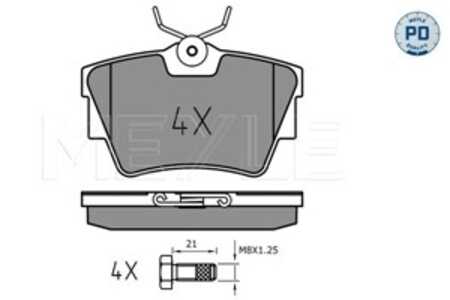 Bromsbeläggsats, Bakaxel, fiat,nissan,opel,renault,vauxhall, 16 05 199, 16 05 217, 44 14 029, 44 14 520, 44060-00QAF, 440607091