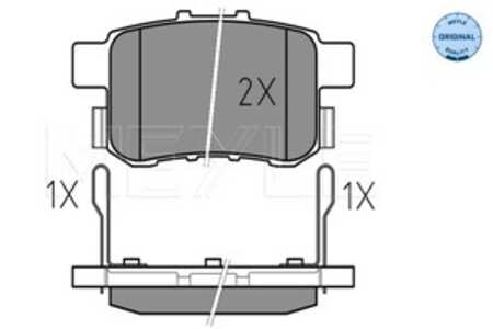 Bromsbeläggsats, Bakaxel, honda accord viii, accord kombi viii, 43022-TA0-A00, 43022-TL1-G00, 43022-TL1-G01, 43022-TL1-G02