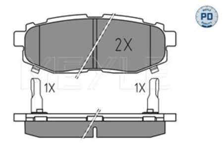 Bromsbeläggsats, Bakaxel, subaru brz, forester, legacy v, legacy kombi v, outback, tribeca, toyota gt 86 coupé, 26696CA000, 266