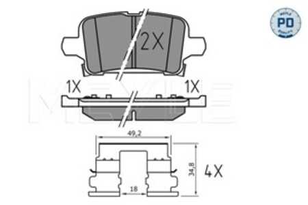 Bromsbeläggsats, Bakaxel, opel,vauxhall, 13517515, 39 03 7199, 39021615, 39037199, 95 52 6568, 95526568