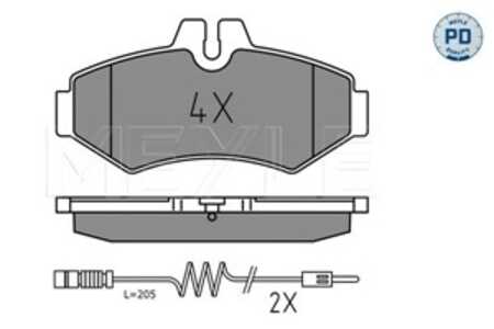 Bromsbeläggsats, Bakaxel, mercedes-benz,vw, 000 420 97 20, 003 420 24 20, 003 420 47 20, 004 420 25 20, 008 420 43 20, 008 420 