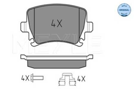 Bromsbeläggsats, Bakaxel, audi,seat,skoda,vw, 025 239 1417, 1K0 698 451 B, 1K0 698 451 D, 1K0 698 451 E, 1K0 698 451 F, 1K0 698