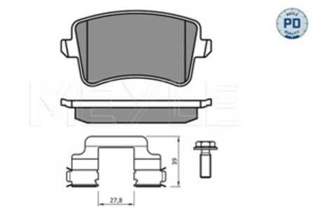 Bromsbeläggsats, Bakaxel, audi a4 allroad b8, a4 b8, a4 b8 avant, a5, a5 cabriolet, a5 sportback, q5, 8K0 698 451 D, 8K0 698 45