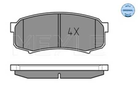 Bromsbeläggsats, Bakaxel, lexus,mitsubishi,toyota, 04465-60010, 04466-60010, 04466-60020, 04466-60040, 04466-60050, 04466-60060