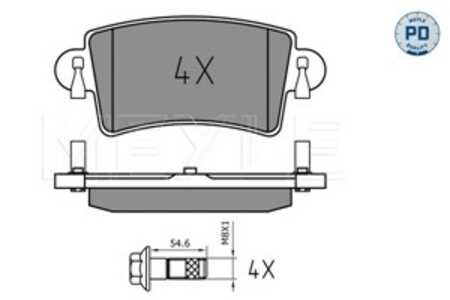 Bromsbeläggsats, Bakaxel, nissan,opel,renault,vauxhall, 16 05 982, 44 03 467, 44060-00QAE, 7701206763, 8671016747, 9111467, 931