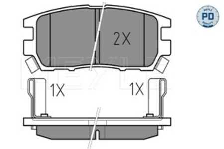 Bromsbeläggsats, Bakaxel, mitsubishi, MB858380, MB858463, MN102623, MR129579, MR205269, MR389571, MR389572, MZ690009, MZ690170,