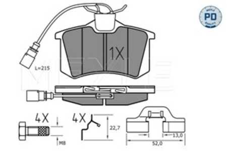 Bromsbeläggsats, Bakaxel, ford galaxy i, seat alhambra, vw sharan, transporter buss iv, transporter flak/chassi iv, transporter