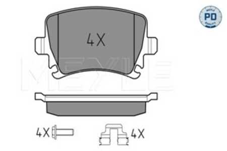 Bromsbeläggsats, Bakaxel, audi,seat,skoda,vw, 1K0 698 451 B, 1K0 698 451 D, 1K0 698 451 E, 1K0 698 451 F, 1K0 698 451 G, 1K0 69