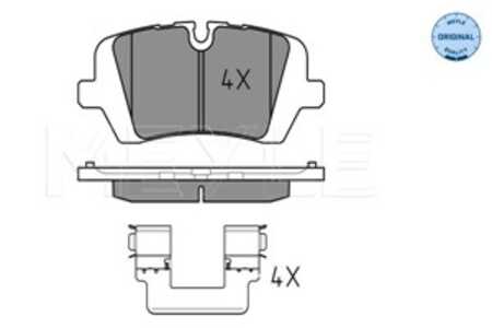 Bromsbeläggsats, Bakaxel, land rover defender station wagon, defender van, discovery v, range rover iv, range rover sport ii, L