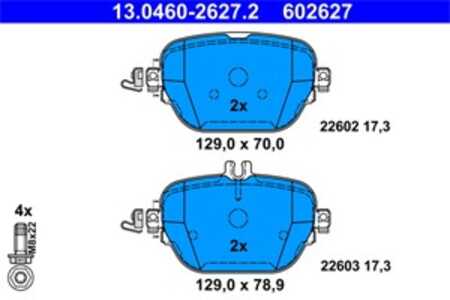 Bromsbeläggsats, Bakaxel, mercedes-benz, 000 420 56 02, 000 420 64 00, 000 420 65 00, 000 420 88 00, A 000 420 56 02, A 000 420