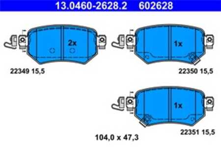 Bromsbeläggsats, Bakaxel, mazda 6 kombi, 6 sedan, 6 skåp / kombi, GMY0-26-43Z, GMY0-26-43ZA, GMY0-26-43ZB