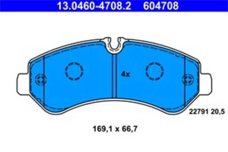 Bromsbeläggsats, Bakaxel, mercedes-benz sprinter 5-t flak/chassi [b907], sprinter 5-t skåp [b907], 907 420 87 00, A 907 420 87 