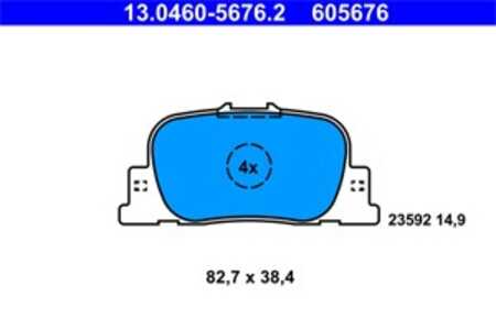 Bromsbeläggsats, Bakaxel, toyota prius liftback, 04466-47010