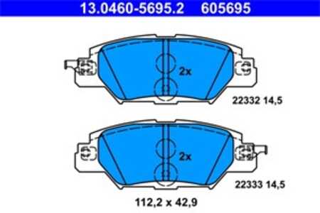 Bromsbeläggsats, Bakaxel, mazda cx-5, cx-5 van, KAY0-26-48Z