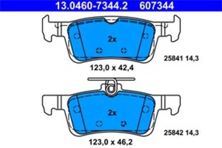 Bromsbeläggsats, Bakaxel, ford fiesta vii, fiesta van vii, 2096245, 2112004, 2123543, 2272734, 2426545, 2426565, KTH1BC-2M007-A