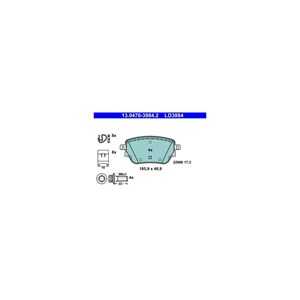 Bromsbeläggsats, Bakaxel, mercedes-benz, 000 420 75 00, A 000 420 75 00