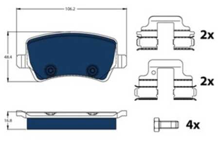 Bromsbeläggsats, Bakaxel, volvo v60 i, 30671574