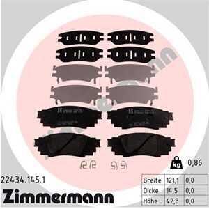 Bromsbeläggsats, Bakaxel, lexus rx, toyota c-hr, rav 4 v, yaris cross, 04466-0E060, 04466-10010, 04466-10011, 04466-33220, 0446