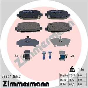 Bromsbeläggsats, Bakaxel, jeep compass, 155250163, 68353597AA, K68353597AA