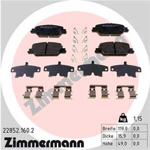 Bromsbeläggsats, Bakaxel, honda cr-v v, 43022-THA-H00, 43022-TLA-A00, 43022-TNY-E00