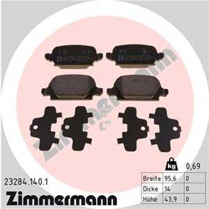 Bromsbeläggsats, Bakaxel, opel corsa c, tigra twintop, vauxhall tigra twintop, 1605965, 1605994, 9200132, 93178789, 93188452