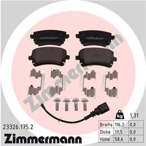 Bromsbeläggsats, Bakaxel, vw, 7E0 698 451 A, 7E0 698 451 B, 7E0 698 451, 7H0 698 451 B, 7H0 698 451 C, 7H0 698 451, JZW 698 451