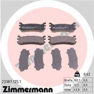 Bromsbeläggsats, Bakaxel, mazda 323 c v, 323 f v, 323 s v, mx-5 i, mx-5 ii, BCYC2643Z, BCYC2643ZA, N0Y82643Z, NAY52643Z, NAY526