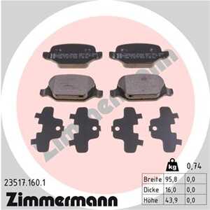 Bromsbeläggsats, Bakaxel, alfa romeo 147, 156, 156 sportwagon, gt, fiat linea, lancia lybra, lybra sw, 77362276, 77362675, 7736