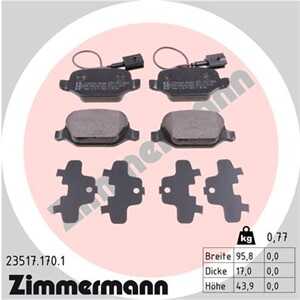 Bromsbeläggsats, Bakaxel, alfa romeo mito, 77365752