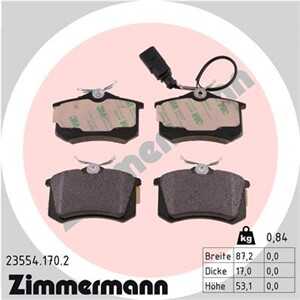 Bromsbeläggsats, Bakaxel, ford galaxy i, seat alhambra, vw sharan, 1 133 447, 1 207 518, 1 207 519, 1 343 513, 7M3 698 451 B, 7