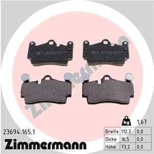 Bromsbeläggsats, Bakaxel, audi q7, porsche cayenne, vw touareg, 4L0 698 451 D, 7L0 698 451 A, 7L0 698 451 B, 7L0 698 451 G, 7L0