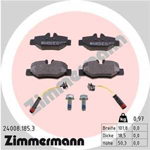 Bromsbeläggsats, Bakaxel, mercedes-benz viano [w639], vito / mixto skåp [w639], vito buss [w639], 000 421 6210, 001 421 1010, 0