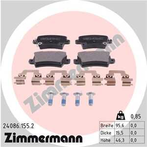 Bromsbeläggsats, Bakaxel, honda civic hatchback viii, 43022SMGE00, 43022SMGE01, 43022-SMG-E01, 43022SMGE02, 43224SMGE01